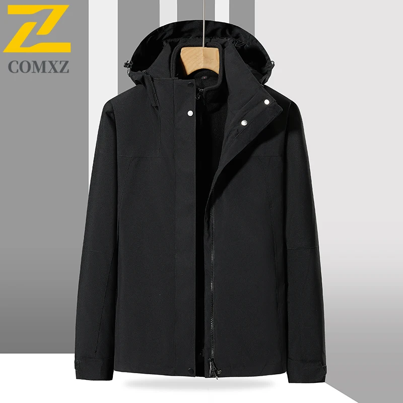 EIAO 3-in-1 سترة واقية للجنسين عالية الجودة سستة مقاوم للماء سترة مضادة للرياح المشي لمسافات طويلة التخييم الحرارية معطف خفيف الوزن في الهواء الطلق #2