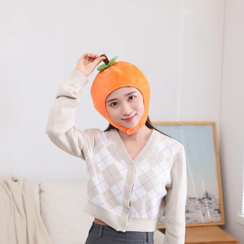 

Party Decorative Hat Funny Headgear Adults Kids Christmas Costume Props Lightweight Persimmon Shape Cartoon Holiday Photo