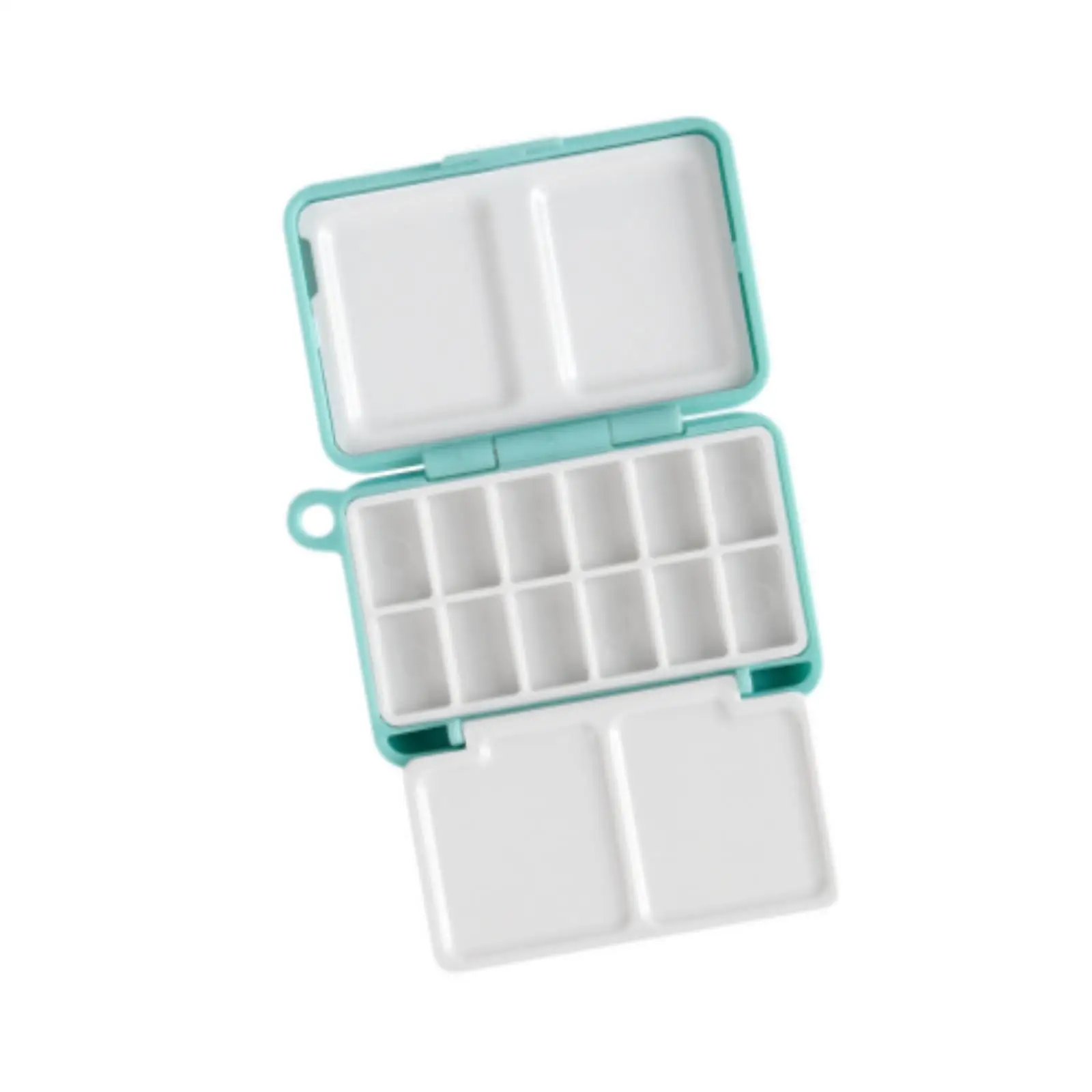 Artist Paint Palette Empty Box with Secure Lid for Watercolor Mixing Portable Travel Mini Tray for Outdoor Sketching Pigment Art