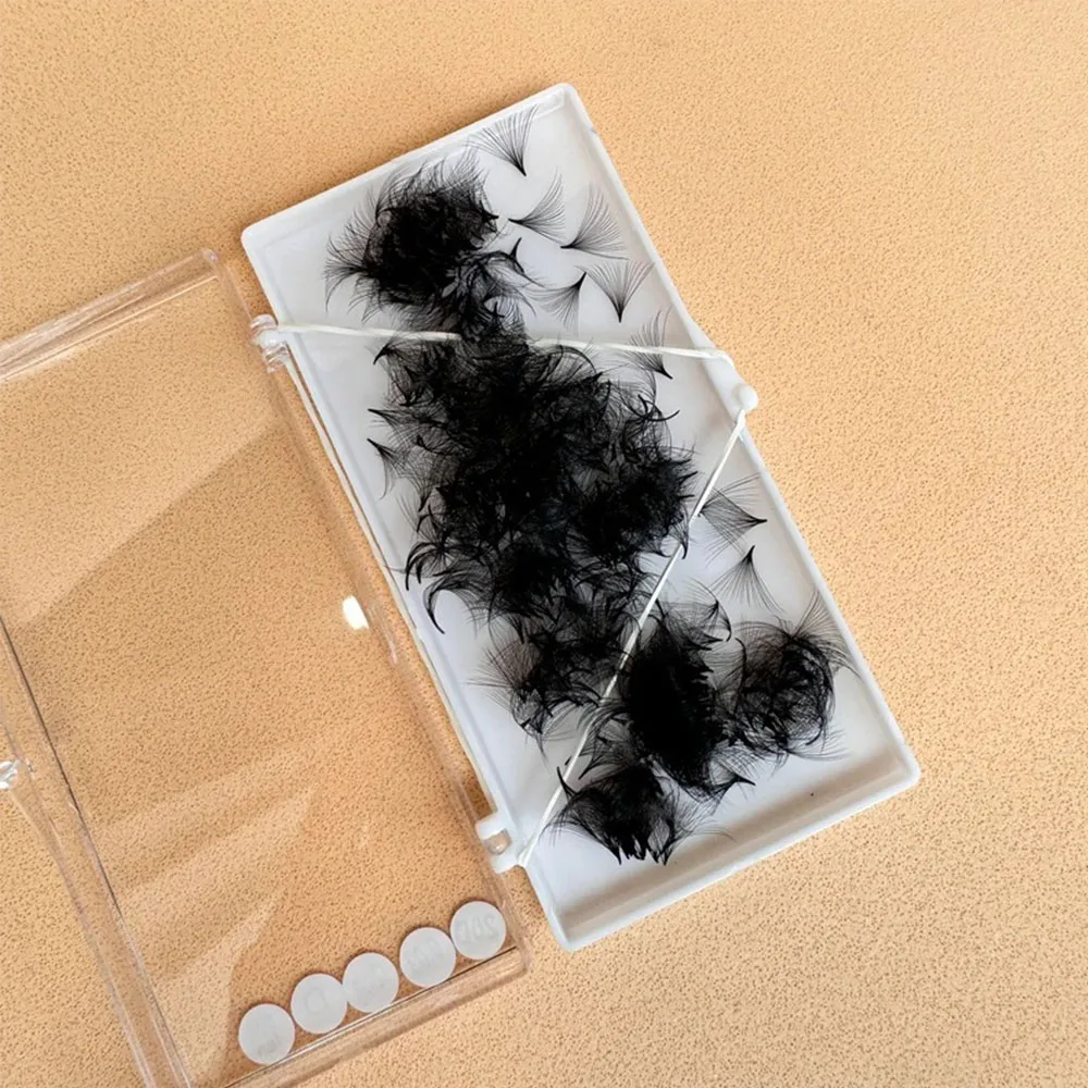 1000 ventilateurs cils en éventail lâche Extensions de cils Base pointue mince ventilateurs de cils préfabriqués tige moyenne cils de Volume russe pointus 4D-12D