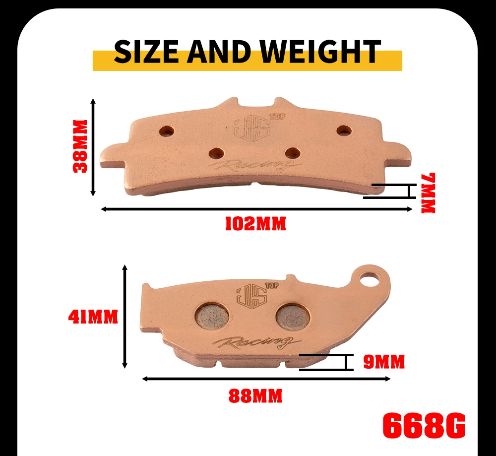 JSRAOIMG Motorradzubehör – Sintermetall-Bremsbeläge (vorne & hinten) für KOVE 450RR 450 RR RR450 2025 2026 – Detail 17