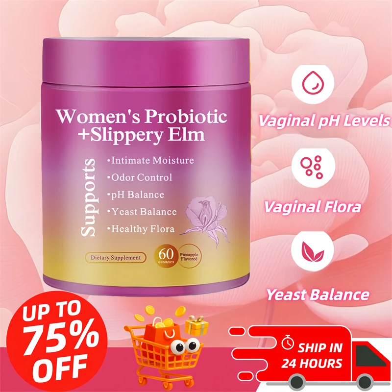 

Women's Probiotics Blend Gummies for PH & Yeast Balance with Prebiotics & Lactobacillus - Promote Healthy Vaginal Odor & Flora