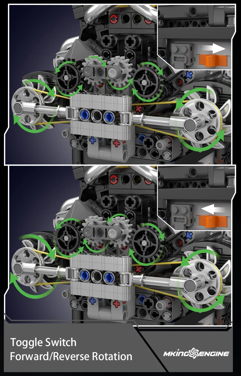 761 pièces moule roi 10207 pièce technique PAG Super voiture V12 blocs de construction de moteur modèle de Simulation motorisé briques électriques