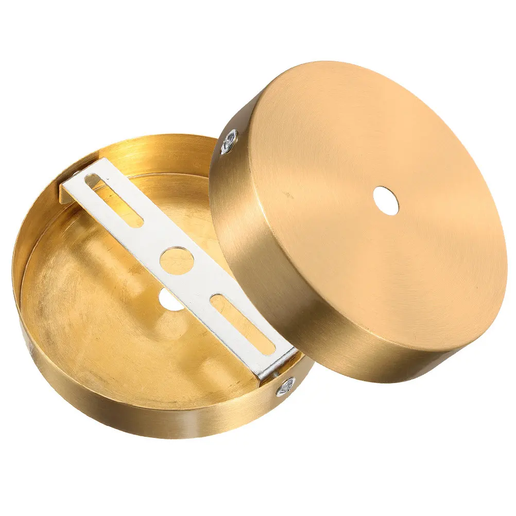 2Pcs Brass Pendant Canopy Kit Ceiling Light Fittings Wall Lamp Mount Modern Vintage Chandelier Mounting Hardware Easy Install