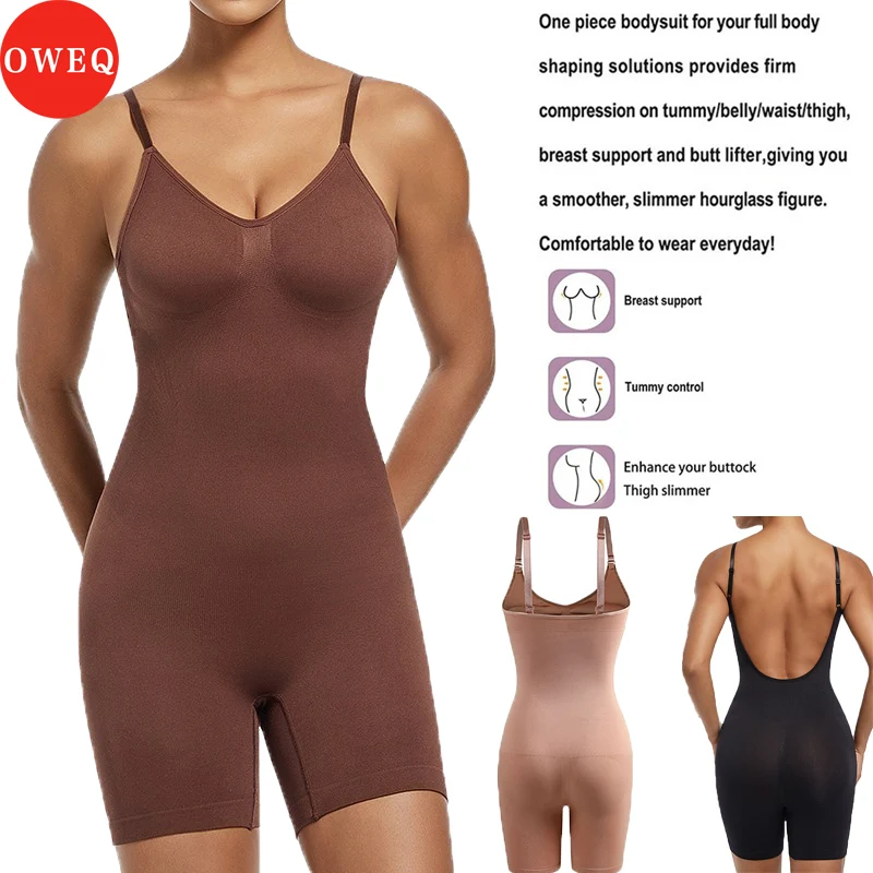 

OWEQ Full Coverage Shapewear Women's Tummy Control Full Body Shaper Seamless Shapers Slimmer Underwear Butt Lifter Bodysuits