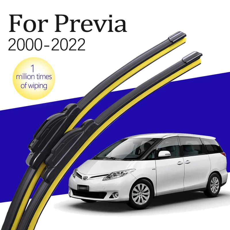 Car Wiper Blade For Toyota Previa Tarago Estima 2000-2022 Front Windshield Wiper Refill Window Cleaning Car Accessories