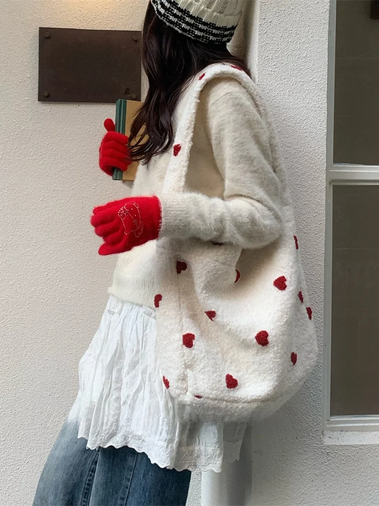 

Faionable Plu Underarm Single oulder Women's Bag 2025 Winter New Sle Commuter Tote Bag Soft Polyester Magnetic...