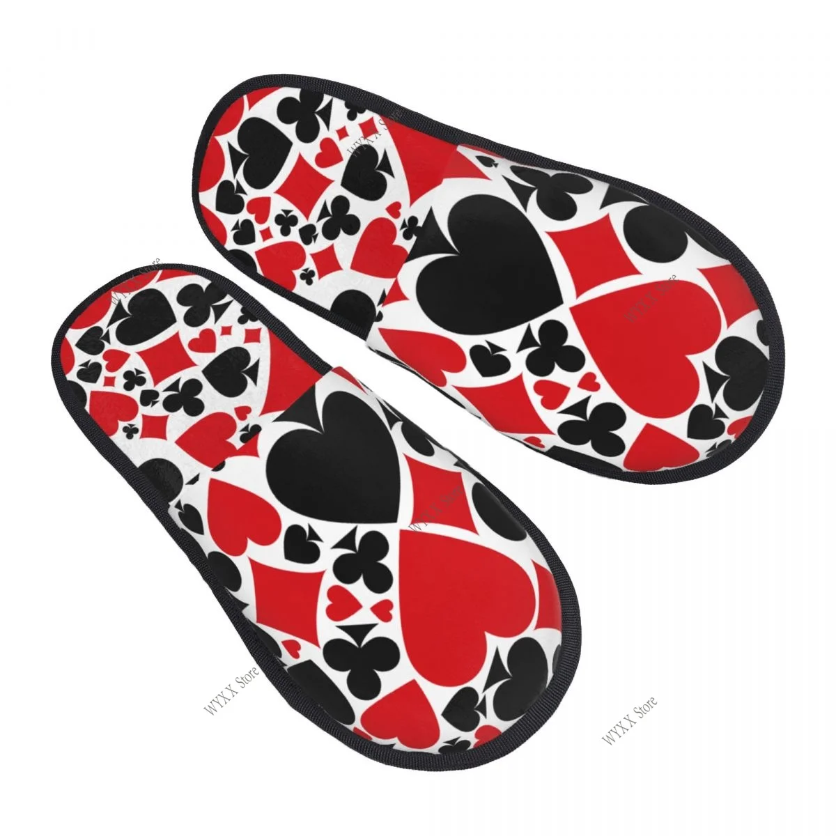 Poker Slipper For Women Men Fluffy Winter Warm Slippers Indoor Slippers