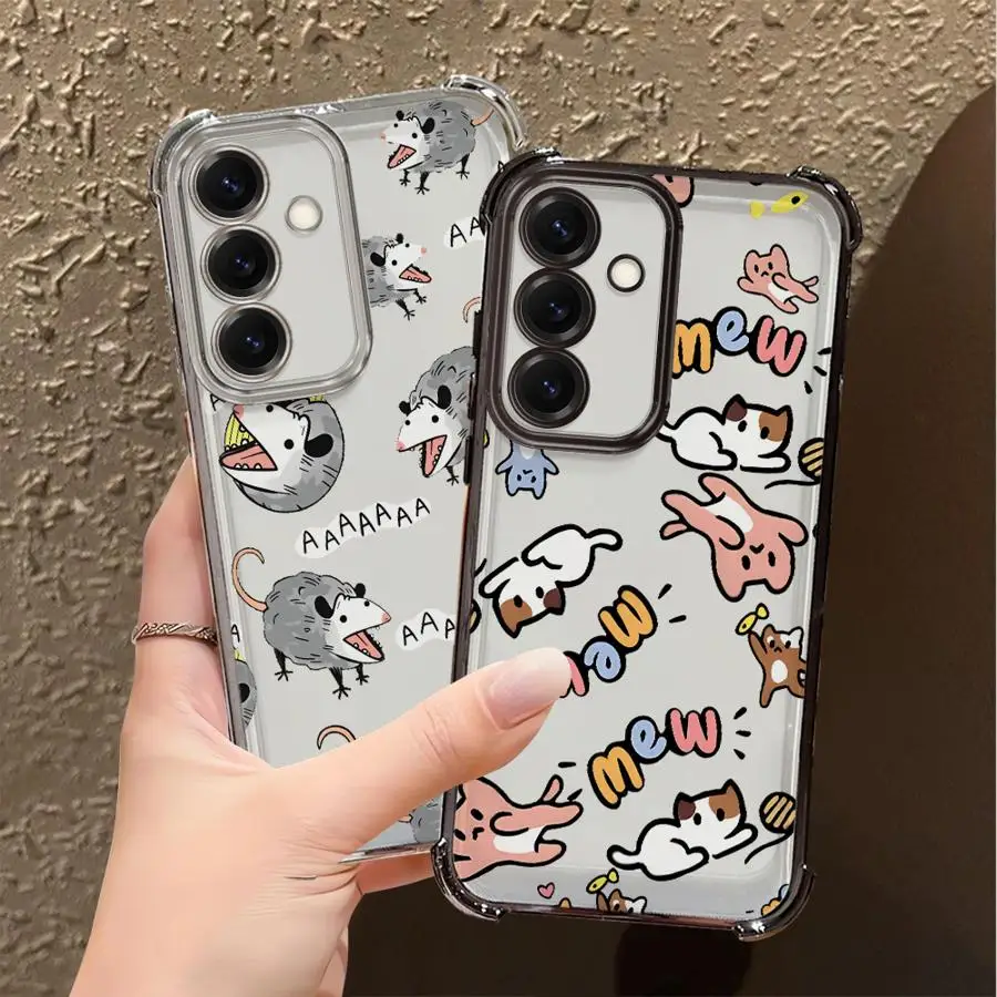 Case for Samsung Galaxy A35 A36 A13 A15 A25 A16 A21s A52 A17 A26 A33 A24 Phone Cover Cartoon Mouse