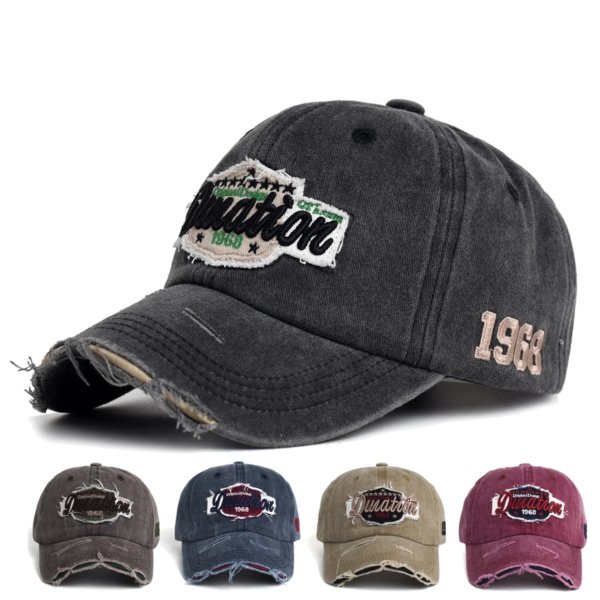 

Retro Baseball Cap Embroidery Unisex Cotton Dad Hat for Men Women Adjustable Vintage Casual Fashion Baseball Cap