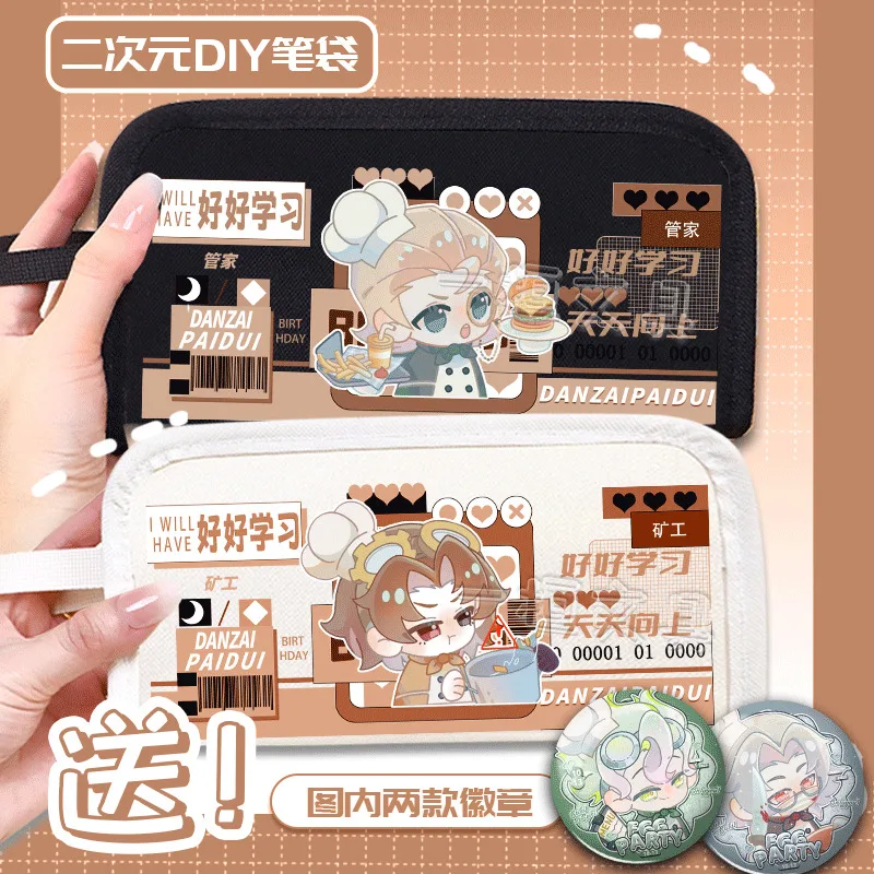 

Anime GAME Butler Miner Doctor Eggman Party Escape Horror Night Merchandise High-Quality Stationery Storage Pencil Case Pen Bag