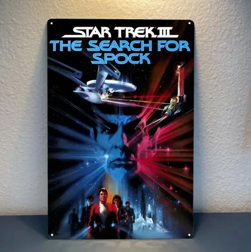 1p，Star Search For Spock Movie Metal Poster - Collectable Tin Sign - 20x30cm