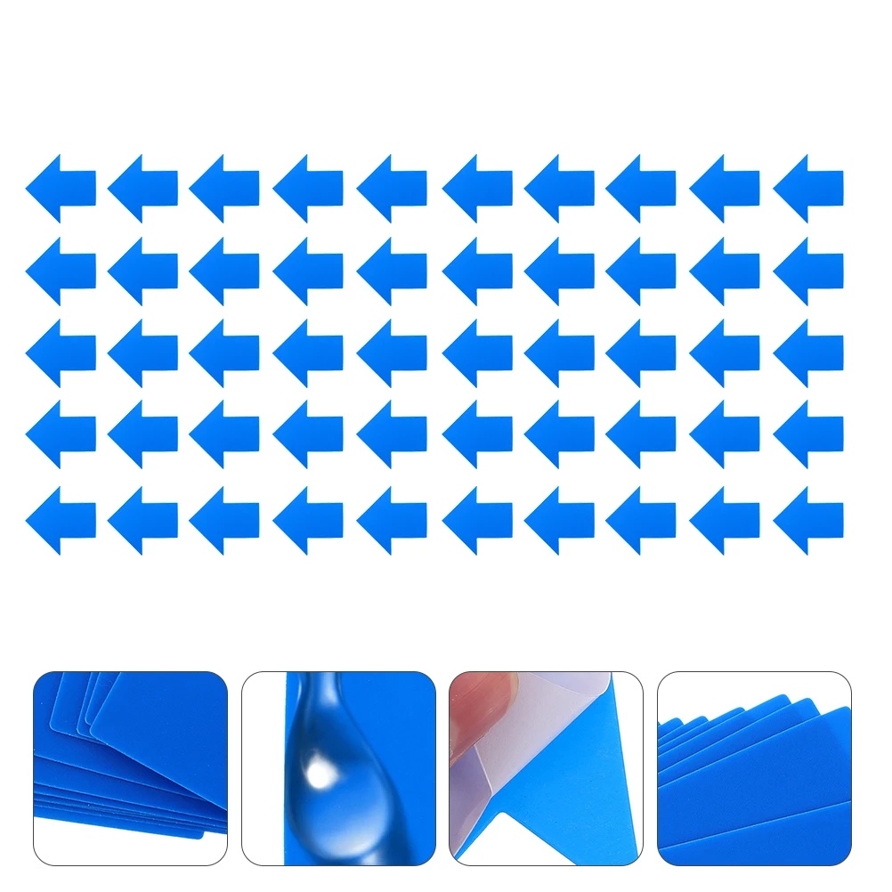 

50pcs Sign Stickers Self Adhesive Copper Plate Warning Directional Traffic Safety Signs Indoor Outdoor Use Water UV