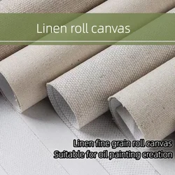 3M Linen Blended Canvas Roll Oil Painting Canvas Professional For Oil Painting Acrylic Pigments And Art Artistic Creation