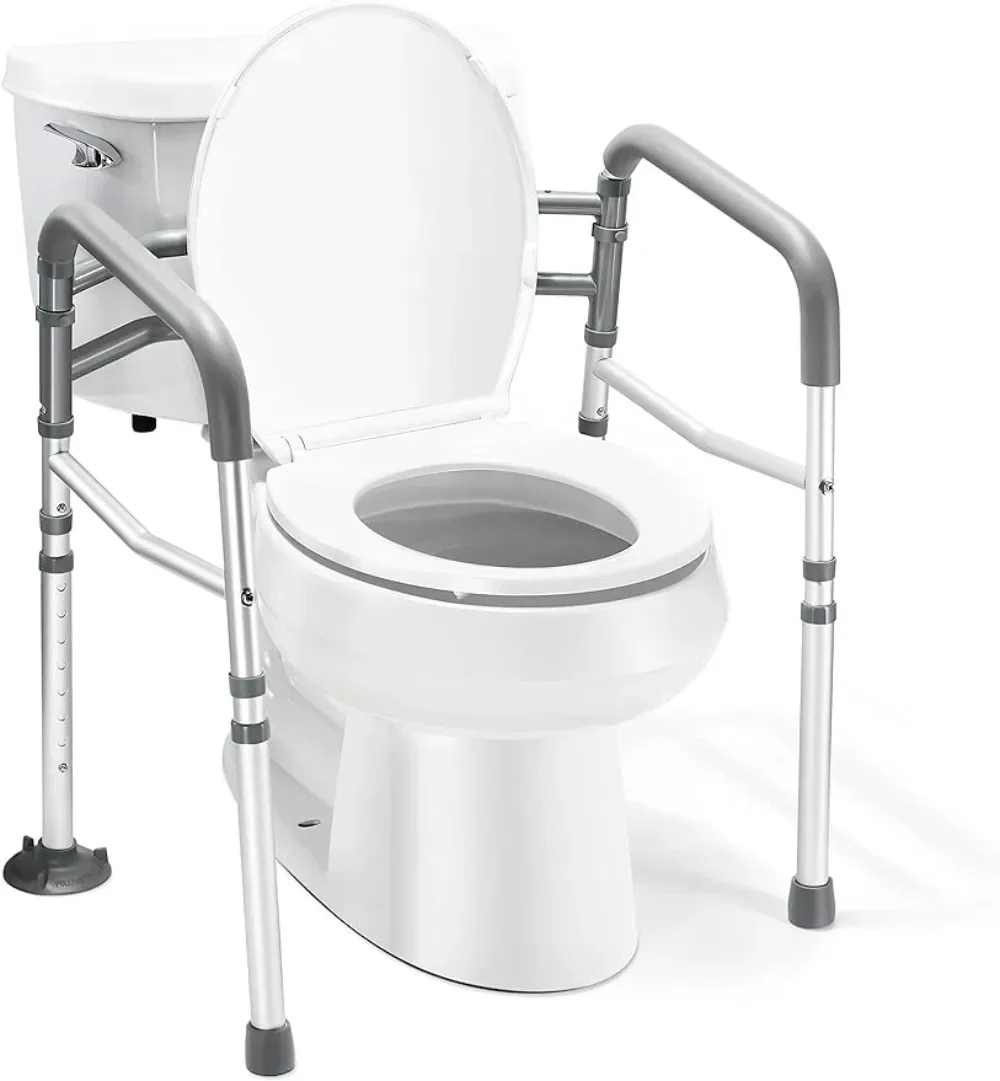 

Toilet Safety Rail Adjustable Detachable Toilet Safety Frame with Handles Heavy