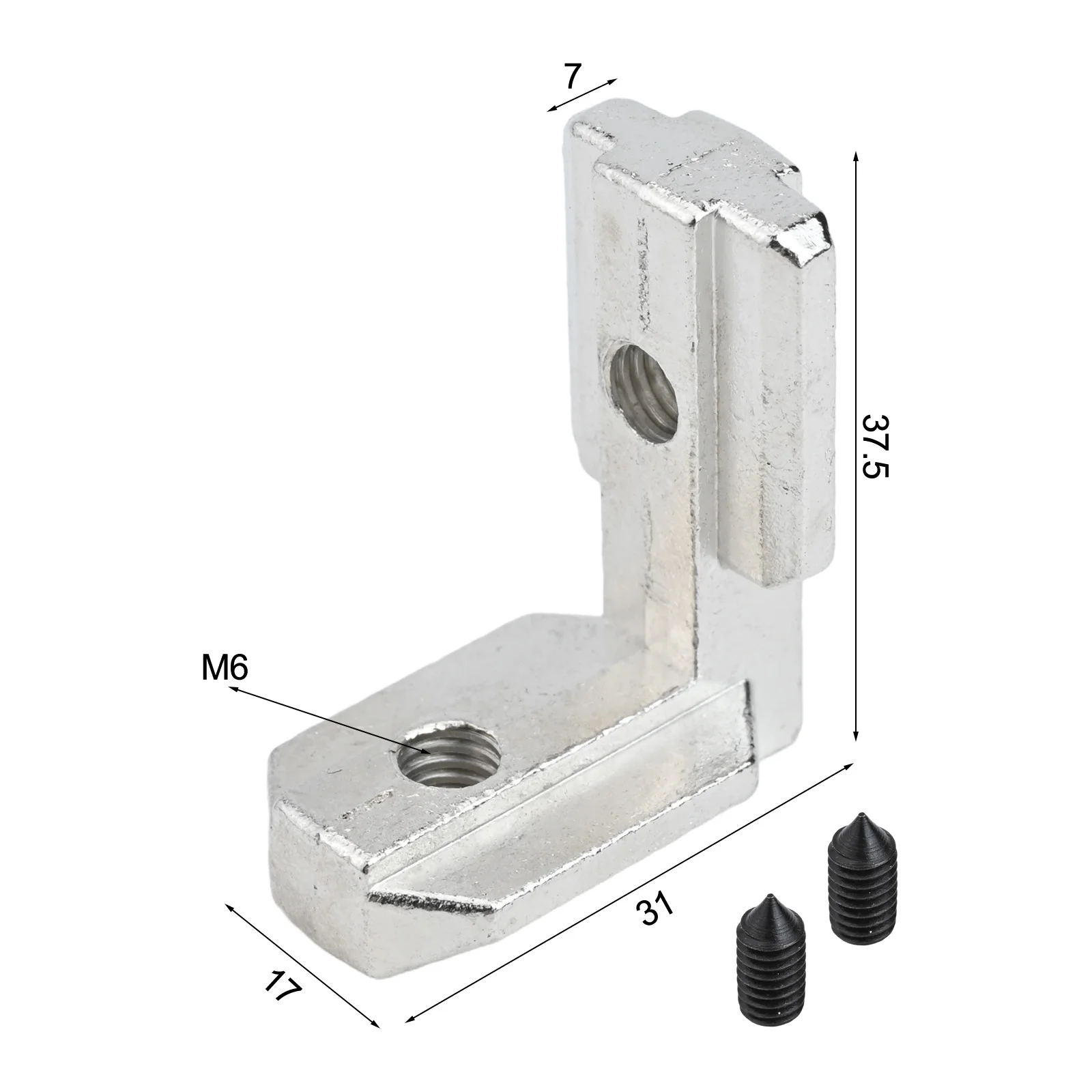 About Mm T Slot Corner Brackets Sturdy Aluminum Profile Corner Bracket With 40pcs Screws High Abrasion Resistance