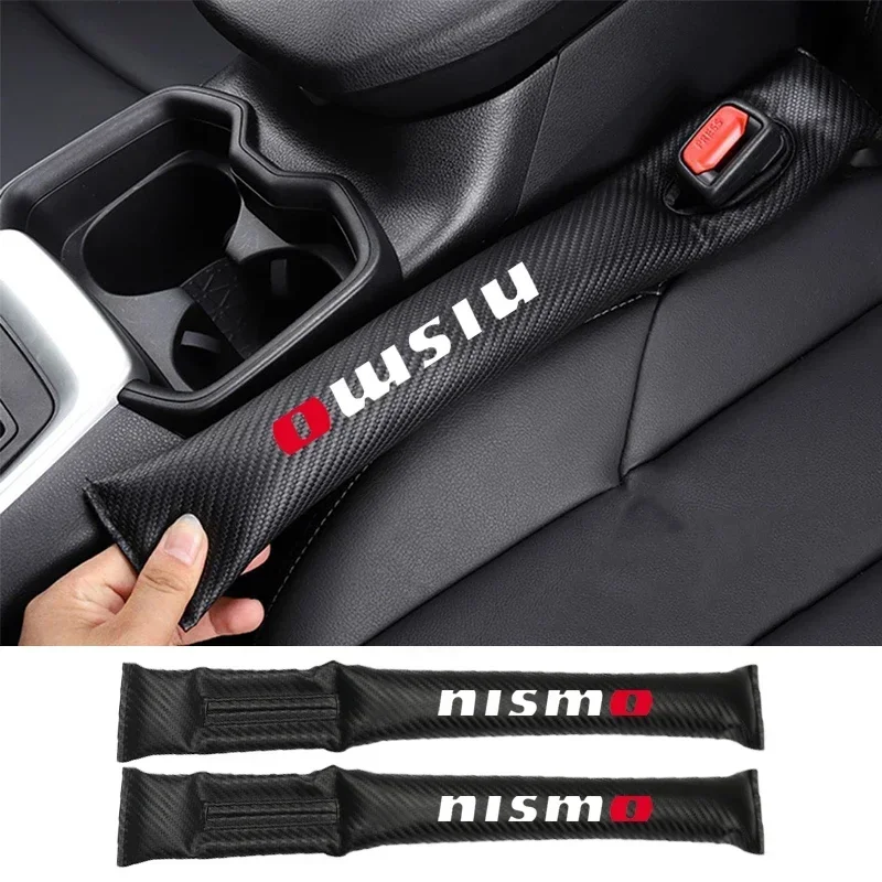 1/2pcs Car Seat Gap Filler Soft Car Styling Padding Leather Leak Pads For Nissan Nismo Tiida Teana GTR Juke Note Versa Almera