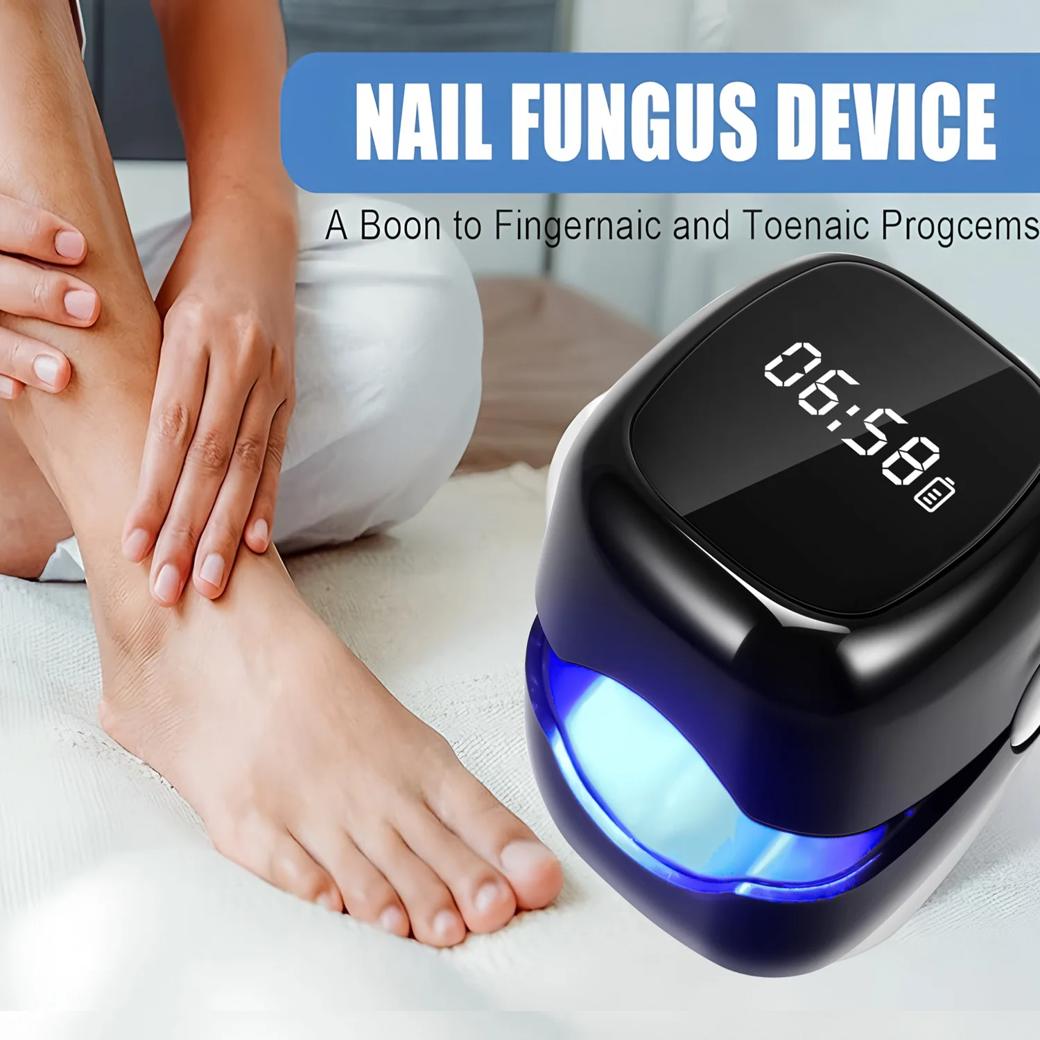 

Nail Fungus Treatment LED Laser Device for Cleaning Onychomycosis USB Charge 905nm Infrared Light 470nm Blue Light Nail Salon