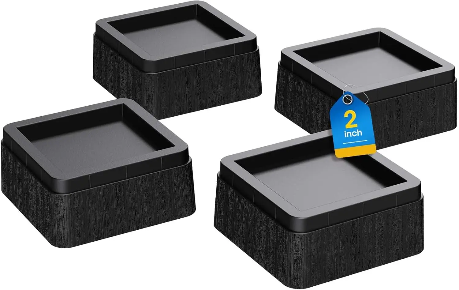 

Bed Risers 2 inch, Adjustable Furniture Risers 2-4-6inch, Bed Raisers for College Dorm Bed Sofa Table Couch Chair Blocks Set of