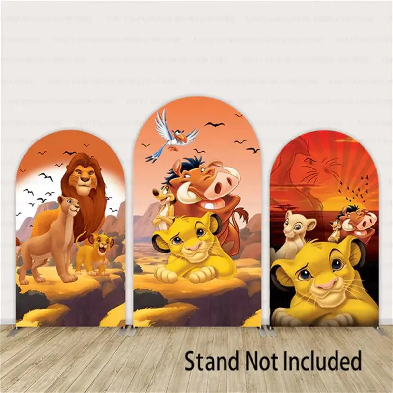 

Sunset Nana Pumbaa Pig Simba Lion King Disney Custom Arch Cover Photo Backdrop Photography Background Birthday Party Background