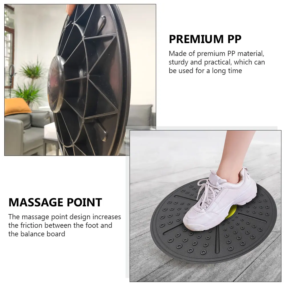 

Balance Board Fitness Trainer Yellow Wobble Yoga Rocker 360 Degree Rotation Tilt 12 to 20 Degrees PP Material Sturdy