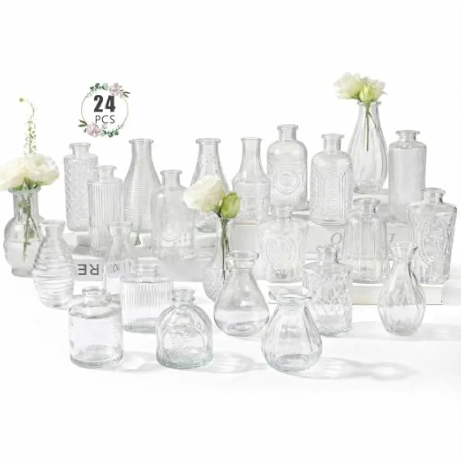 24 Pack Glass Bud V…