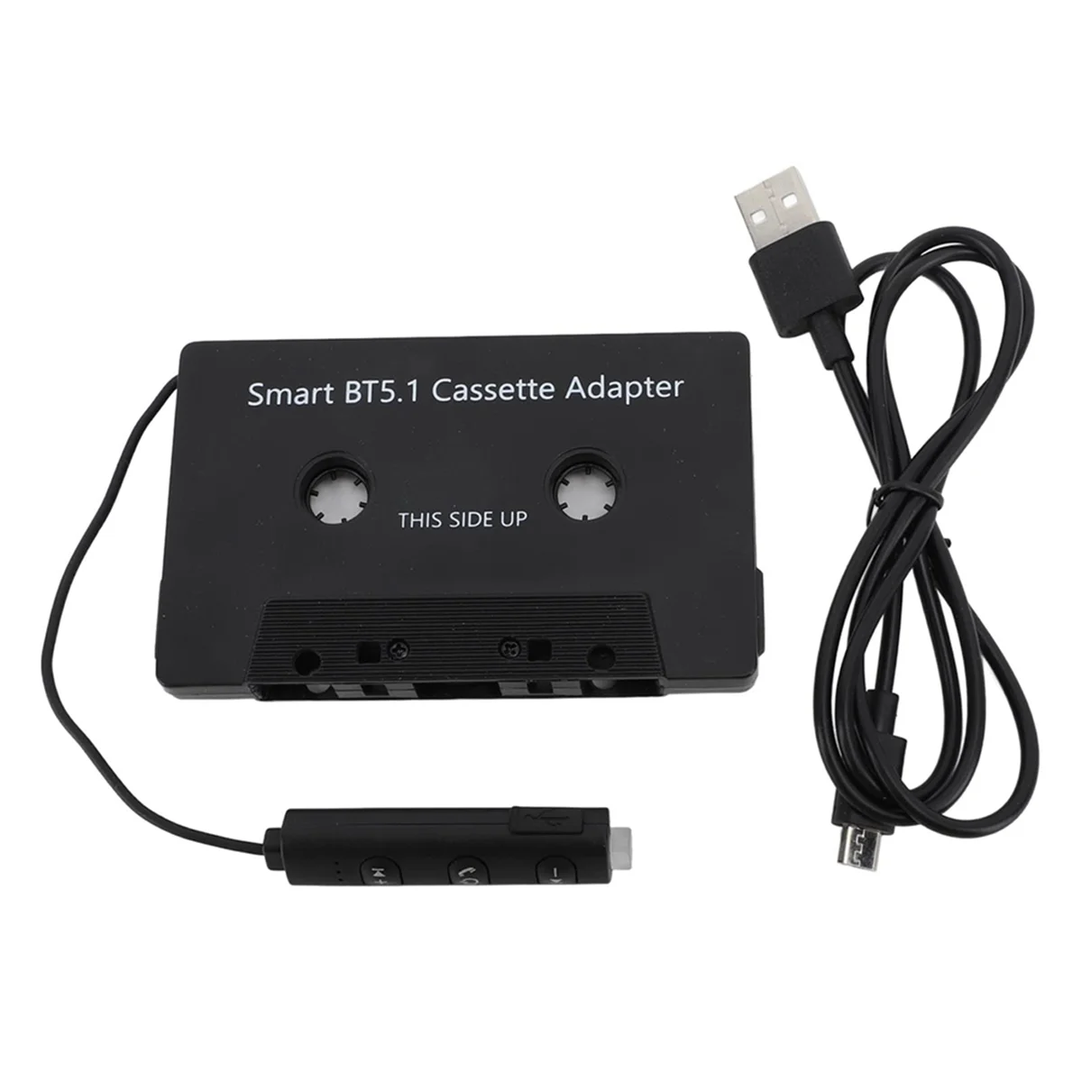 Car Audio Bluetooth Wireless Cassette Receiver, Bluetooth 5.1 Car Audio Stereo Cassette Vehicle Tape Converter Cassette HY