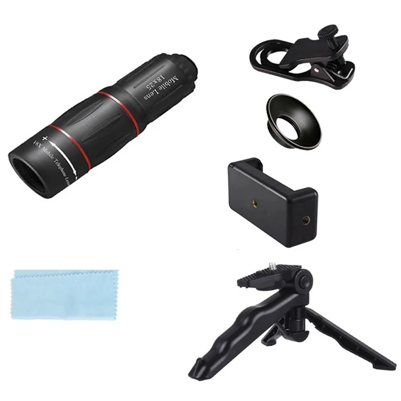 18X Outdoor Travel Concert HD Portable Mobile Phone Telephoto External Lens Photography Small Monocular Telescope Durable