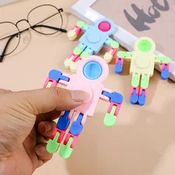 5PCS Fidget Sensory Spinner Toys Transformable Chains Robot Fingertip Toy for Kids Adult Stress Relief Birthday Gifts Prizes