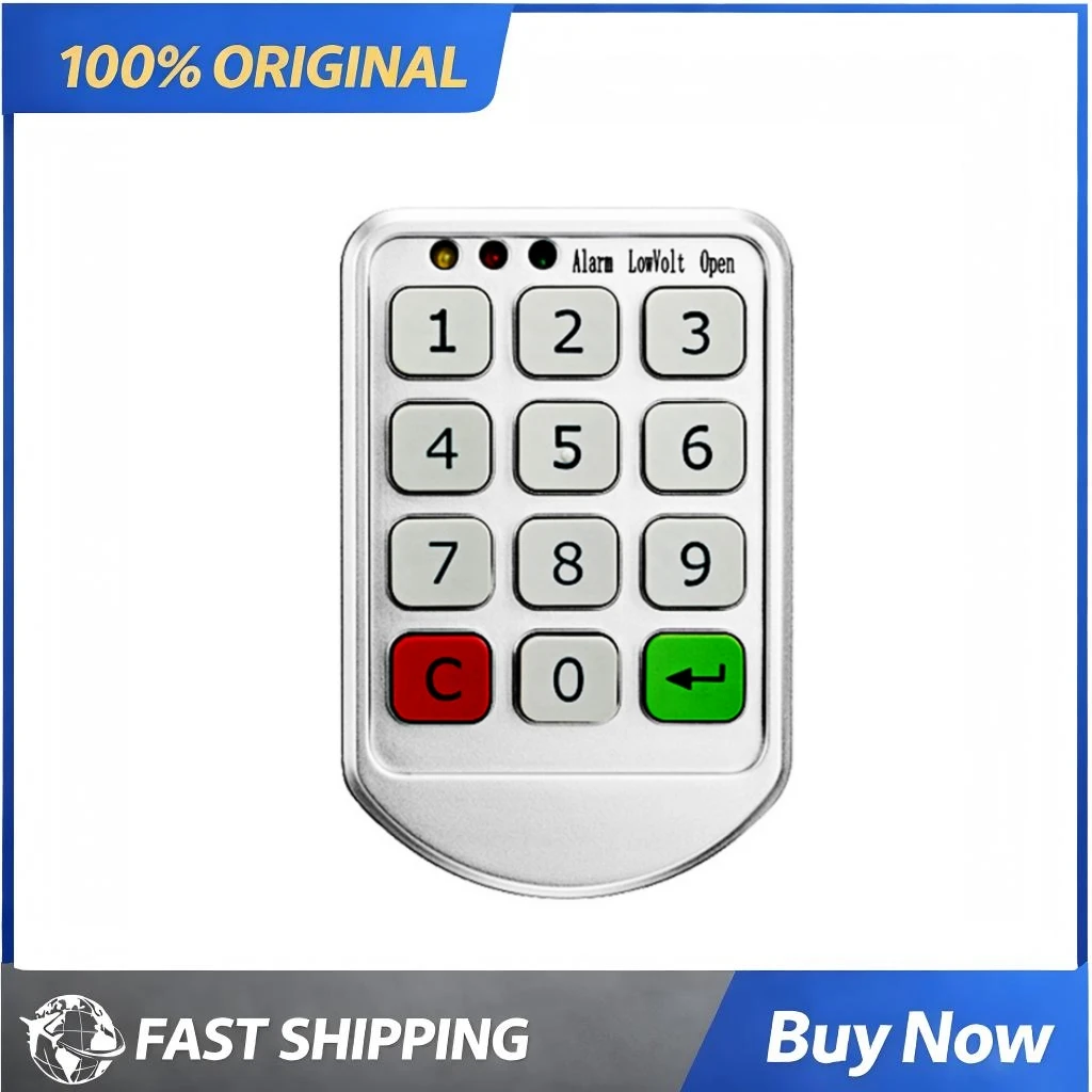 Electronic Cabinet Lock Keypad Lock Cabinet Password Lock Dual Working Modes 3 Color Indicator Light Home Office Supplies