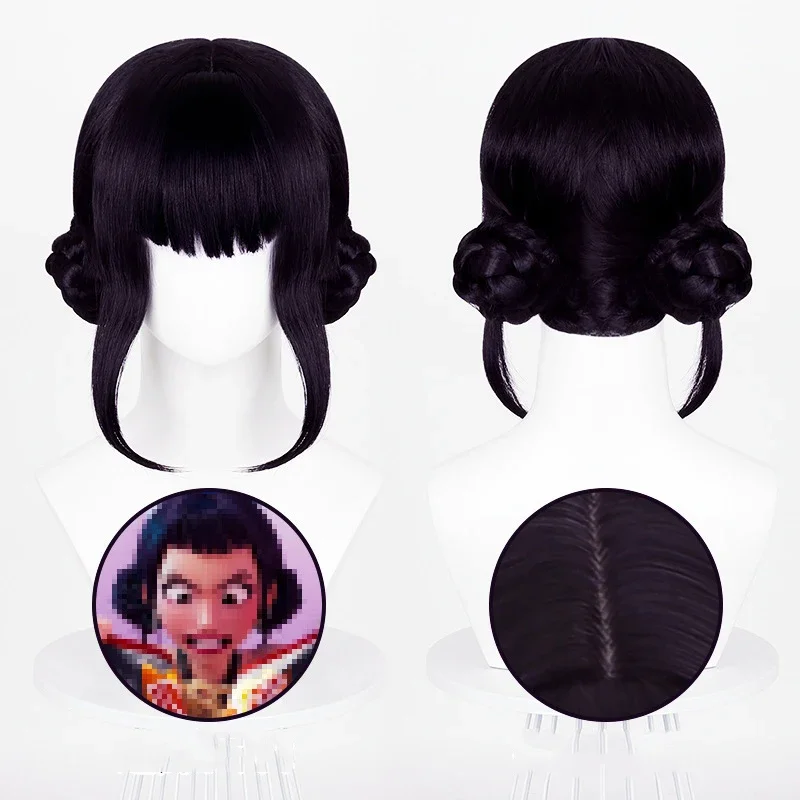 أنيمي KPop شيطان الصيادين زوي شعر مستعار تأثيري Kawaii الشعر كوريا المعبود زوي الشعر الدعائم هالوين كرنفال حفلة النساء #1