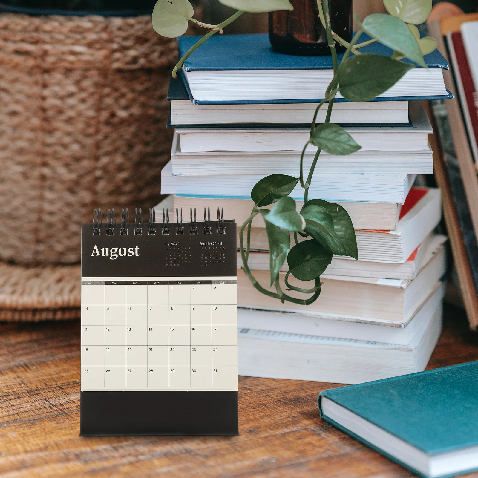 

Simple Desk Calendar 2024 Stylish Flip Calendar for Office Student Teacher Daily Use Monthly Desktop Schedule Organizer