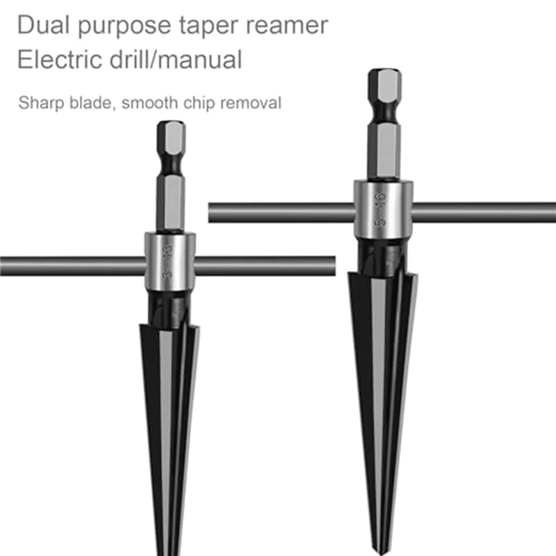 

2025 Trend 6 Piece Hand/Drill Bit 2 Purposetapered Reamer 6 Slot Hex Reamer 5-16Mm / 3-13Mm Tapered