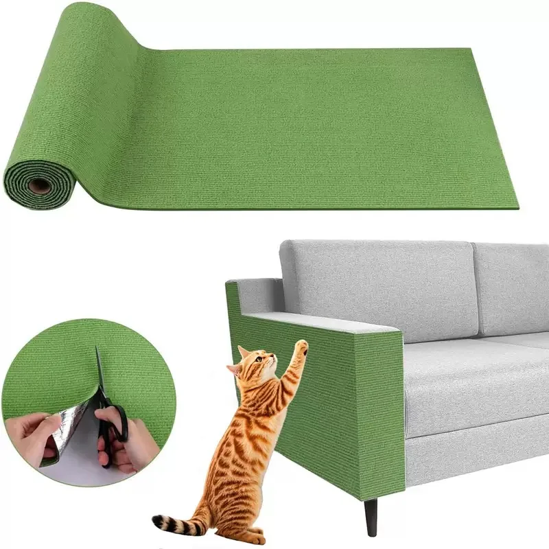 Zuschneidbare Katzen-Kratzmatte Selbstklebender Sofaschutz Anti-Kratz Katzen-Teppichauflage für Couch-Möbelschutz – Detail 14
