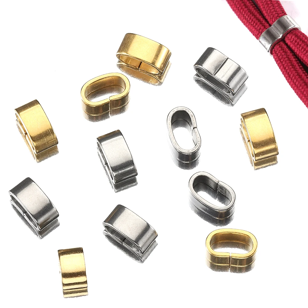 

20pcs Stainless Steel Fastener Cord String Crimping Braid Rope End Clip for DIY Jewelry Making DIY Bracelet Findings Supplier