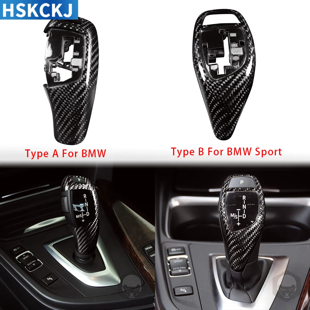 Carbon Fiber Gear Shift Knob Lever Handle For BMW 1 3 4 5 6 7 Series F20 F21 F34 F35 F33 F36 F10 F11 F18 F07 F12 F13 F01 F02