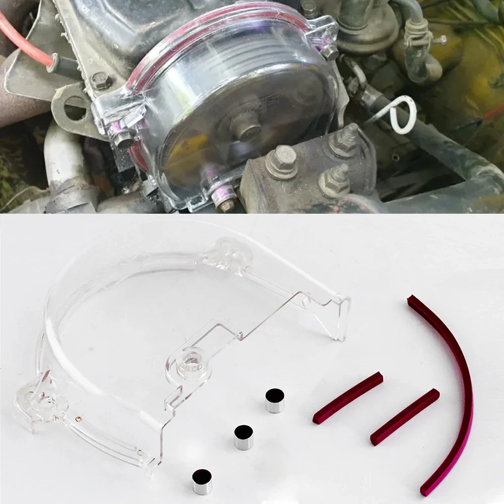 

Clear Cam Gear Timing Belt Cover Turbo Cam Pulley Car Styling For Mitsubishi 4G15 SOHC Auto Accessories