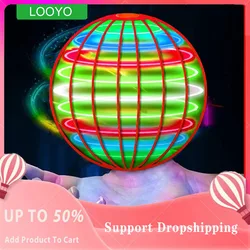 Bola voladora Boomerang Drone Flyorb mágico con luces LED regalo Hover Ball Fly Nova Orb Flying Spinner Fidget juguetes familiares para niños