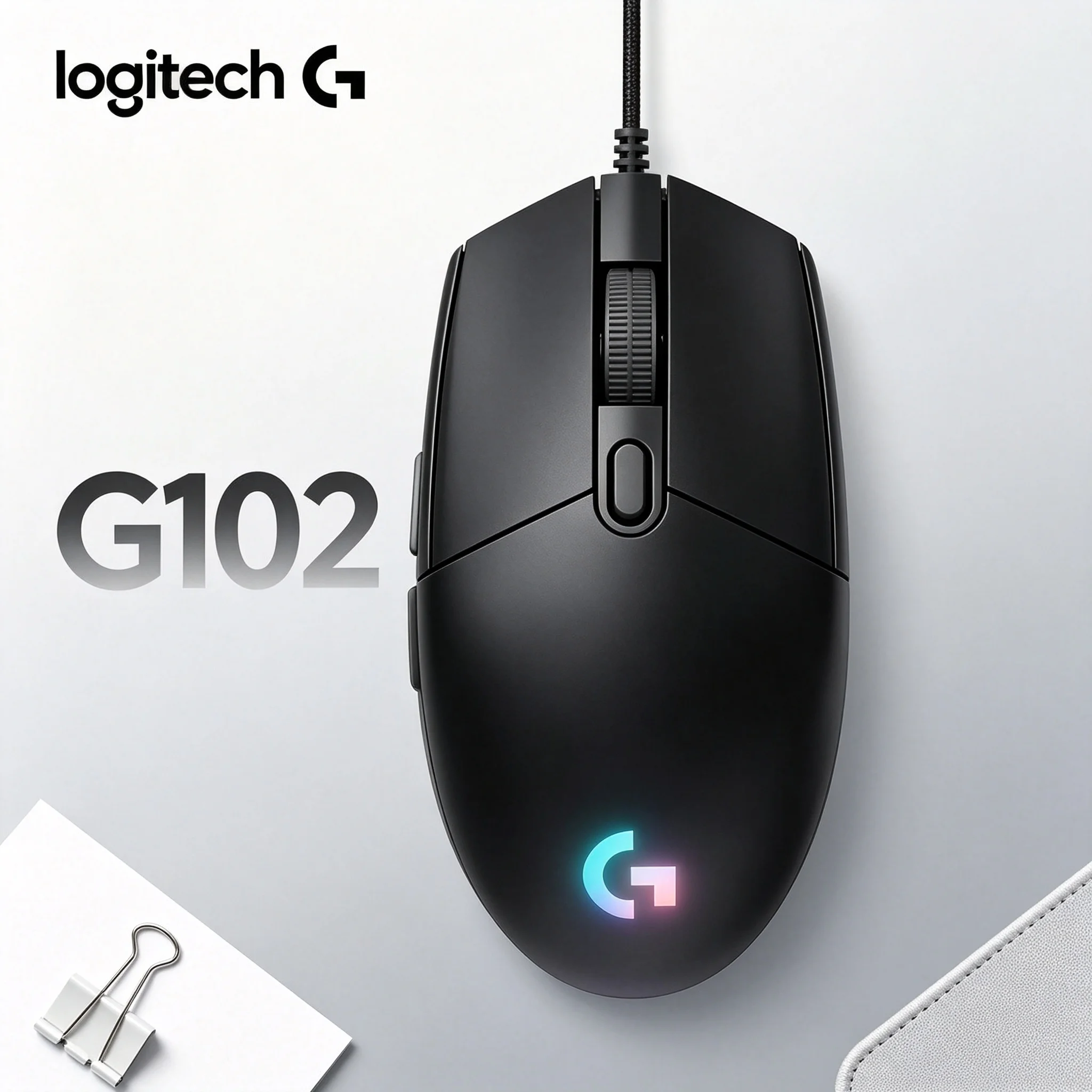 Logitech G102 Wired RGB Mouse Accurate Cursor Positioning For FPS CS2 PUBG, MOBA LOL And Daily Office Document Task