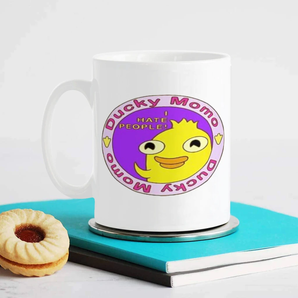 Ducky Momo I Hate People Ceramics Coffee Mugs Tea Cup Milk Cups Gifts Drinkware Coffeeware