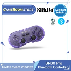 8Bitdo SN30 Pro Bluetooth Gamepad Controller with Hall Effect Joystick for Nintend Switch 2MacOS Android PC SteamoS Raspberry Pi