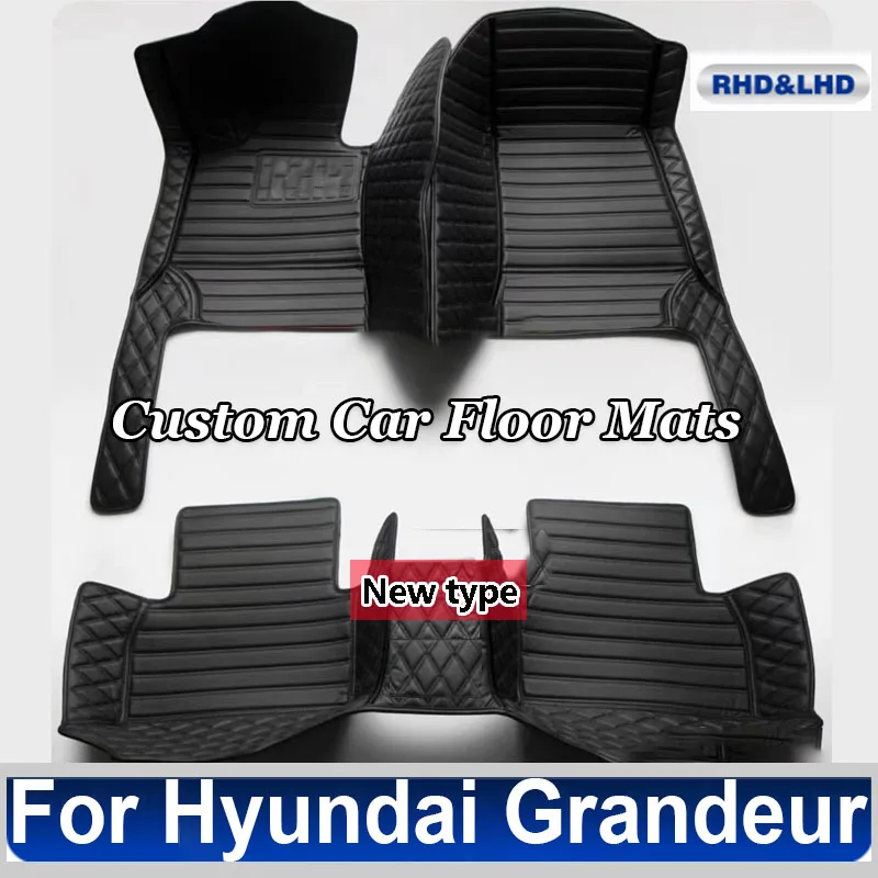 Car Mats For Hyundai Grandeur Azera IG 2019~2022 Anti-dirt Pad Carpets Leather Floor Mat Rugs Pad Interior Parts Car Accessories