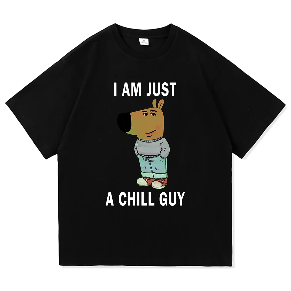 I'm Just A Chill Guy Meme T Shirt Summer Fashion Men Women Print T-Shirt Unisex High Quality Vintage Cotton Tees Shirts Clothing