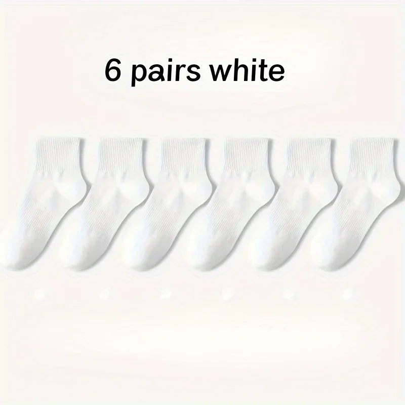 5/6 Pairs Cotton Socks, Soft And Comfortable Ankle Socks, Athletic Socks For Men And Women