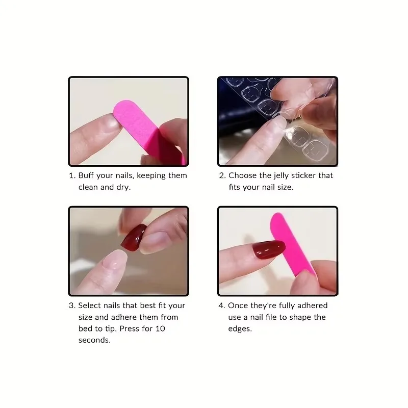 24 ensembles de faux ongles français courts carrés blancs à couverture complète (y compris 1 lime à ongles et 1 jeu d'autocollants de colle pour ongles) adaptés comme cadeau pour les filles, les mères ou les femmes