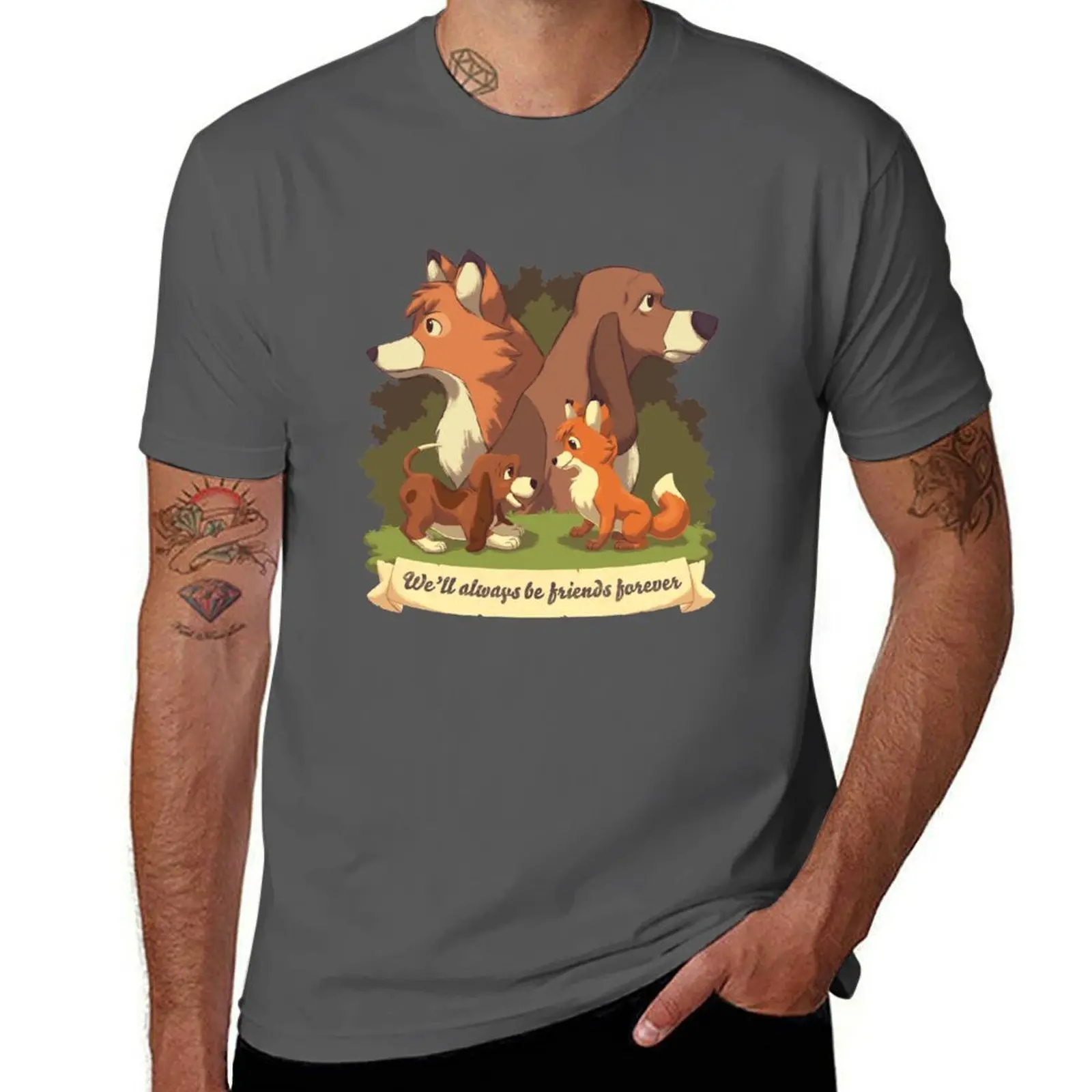 

We ll Always Be Friends Forever // Red Fox, Hound Dog, 80s Kid, BFF T-Shirt man t shirt graphic T-Shirt