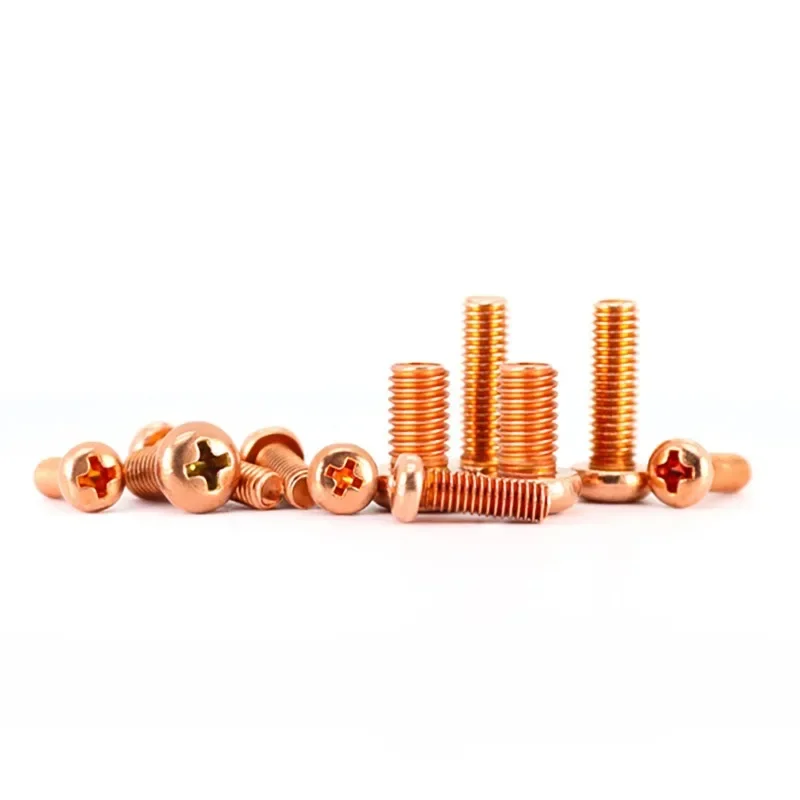 M3 M4 M5 M6 T2 Copper Round Head Cross Screw/Copper Cross Recessed Pan Head Bolt