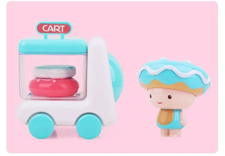 Luci e suoni Ciambella Caramelle camion giocattolo supermercato girarrosto forno consegna auto cucina set di alimenti casa da gioco giocattoli per bambini miglior regalo