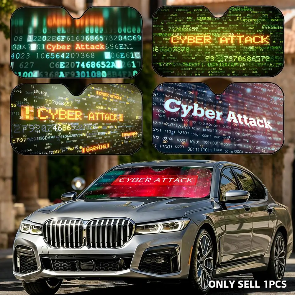 Cyber Attack Sun Visor Foldable Universal Car Windshield Sun Shade UV Protection Heat Insulation Foldable Cover