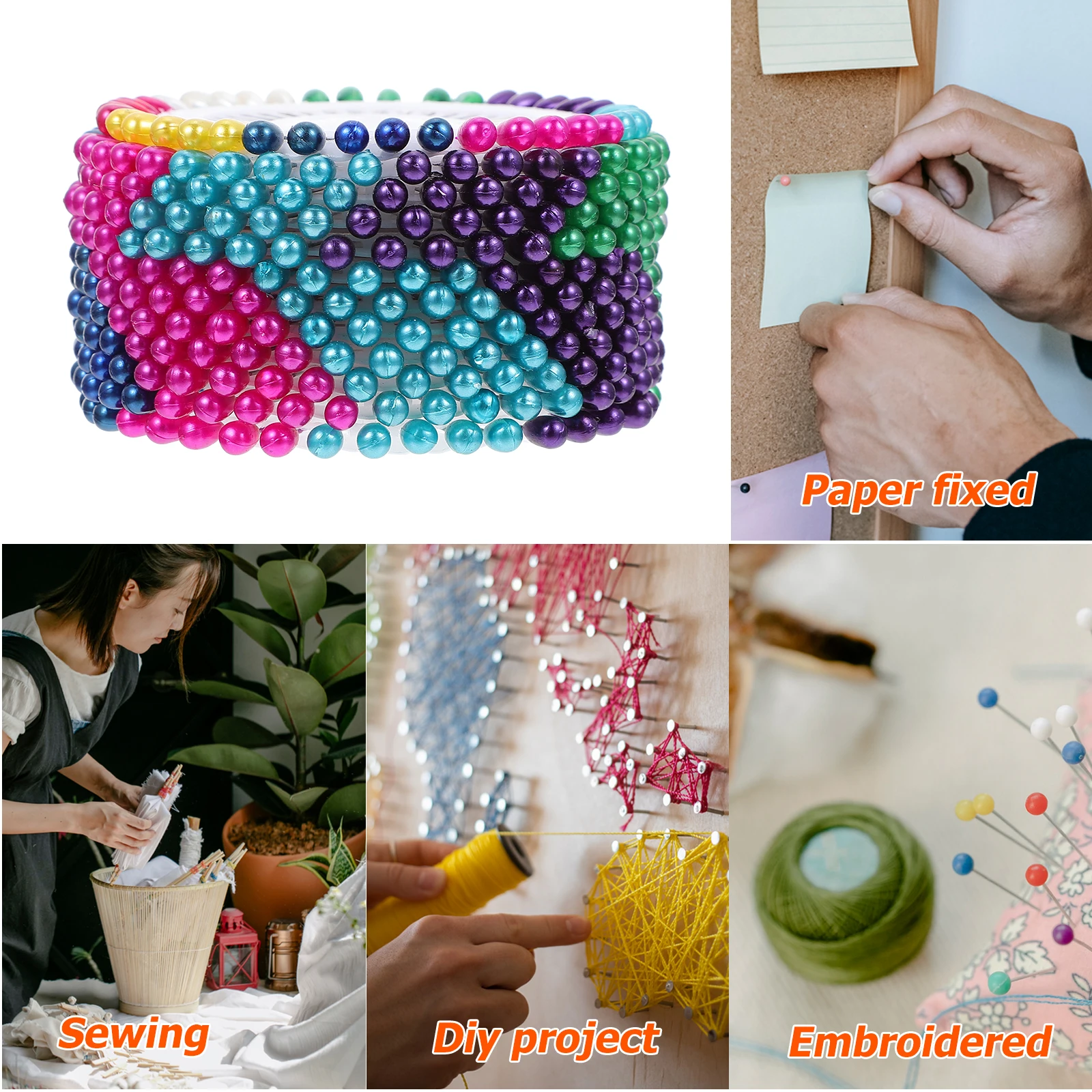 

480Pcs Jewelry Pearl Pin Excellent Durability Shiny Finish Ideal for Crafting Sewing Flower Arrangement Accessories